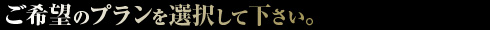 ご希望のプランを選択してください。